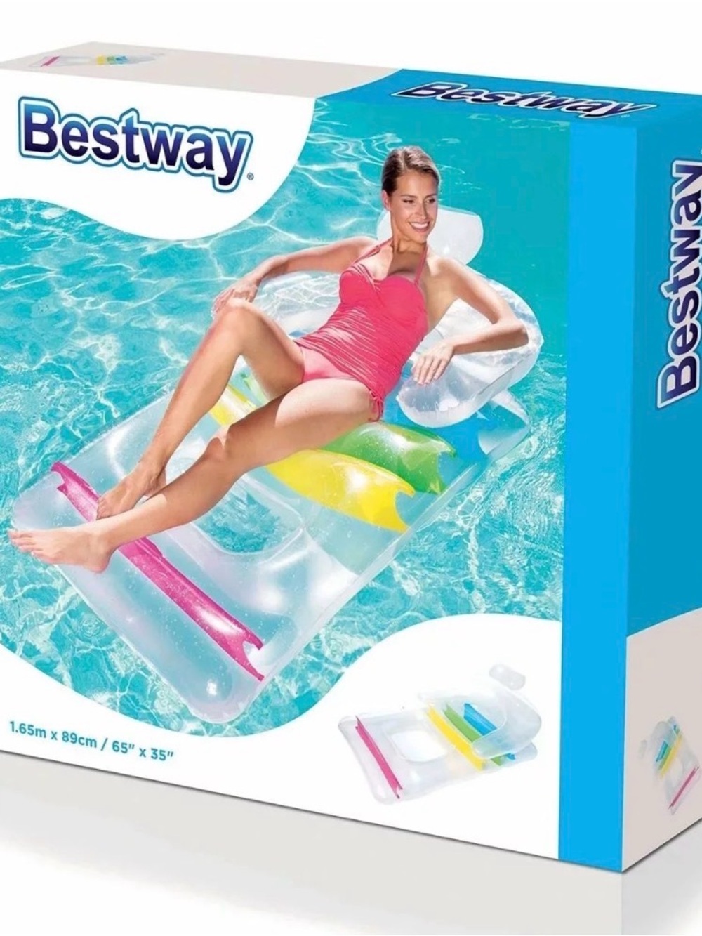 Pink Inflatable Pool Lounger